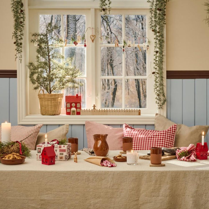 Ib Laursen - Nordische Adventskerze 1-24 Etikett Glas mit Paraffinkerze