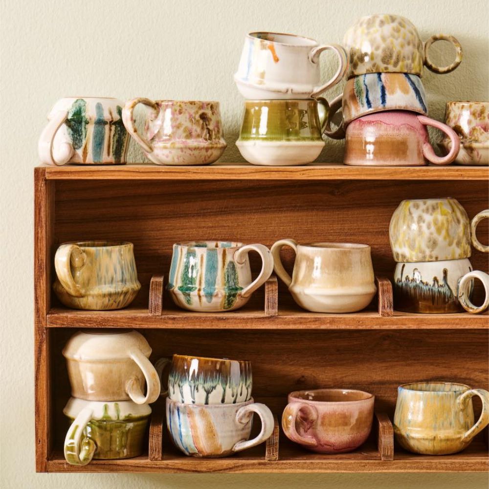 Ib Laursen - Tasse mit Henkel Trosa, hellbraun und zartrosa