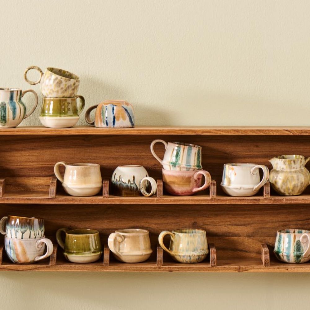 Ib Laursen - Tasse mit Henkel Trosa, hellbraun und zartrosa