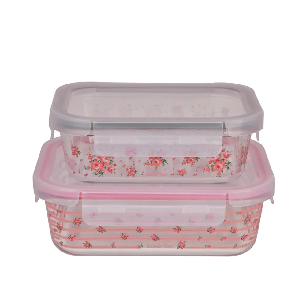 Isabelle Rose - Food Box zwei Glasbehälter Bella 640 ml & 1050 ml