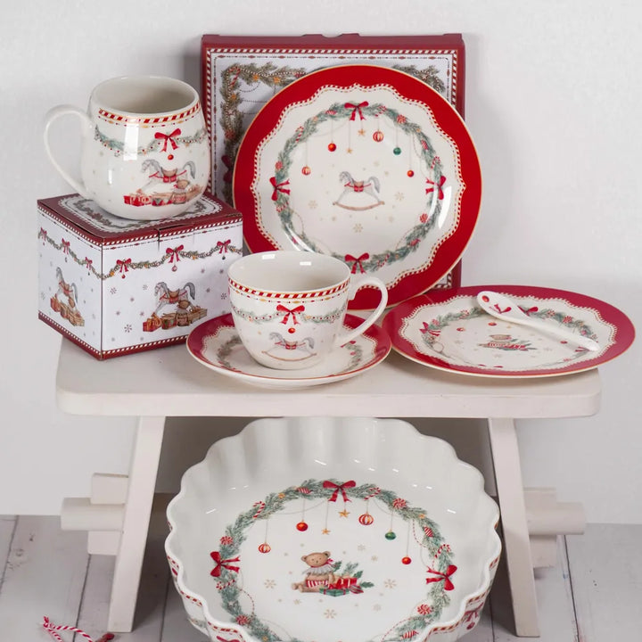 Isabelle Rose - Porzellan Dessertteller Bär Happy Holidays 19,5 cm