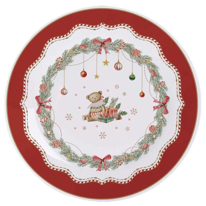 Isabelle Rose - Porzellan Dessertteller Bär Happy Holidays 19,5 cm