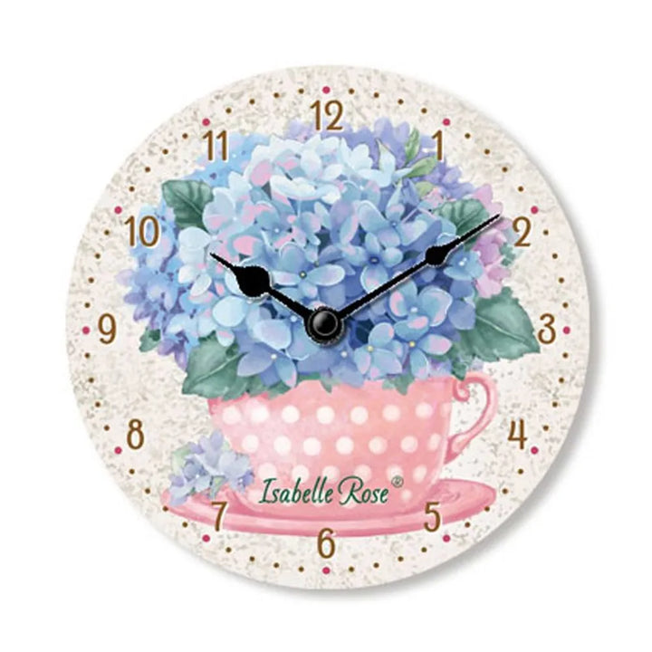 Isabelle Rose - Wanduhr Cup of Flowers 12 cm