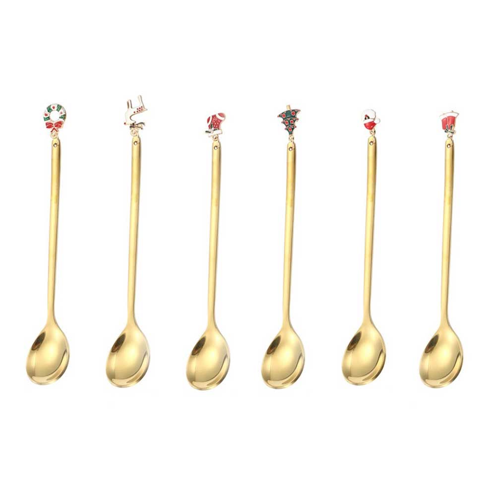 Isabelle Rose Weihnachtslöffel-Set 6er gold – Alsaba
