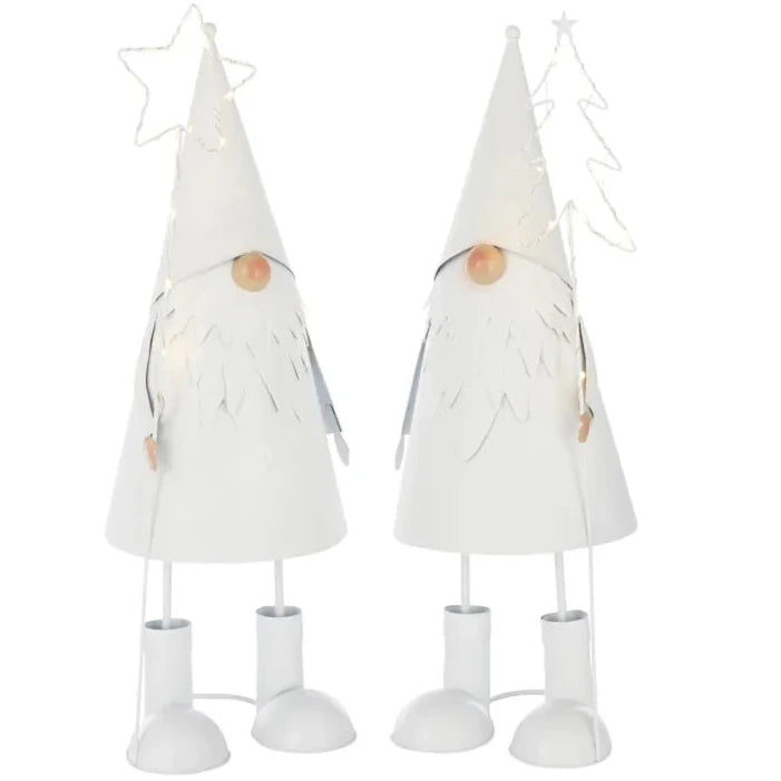 J-Line – Weihnachtsmann mit LED-Stern oder Baum Weiß