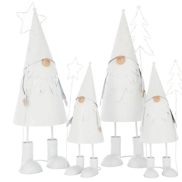 J-Line – Weihnachtsmann mit LED-Stern oder Baum Weiß