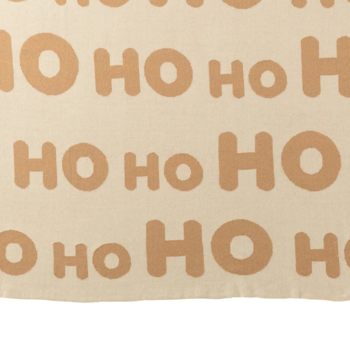 J-Line – Hohoho-Decke Weihnachtsrot/Weiß 130×170 cm – Kuscheldecke Weihnachten