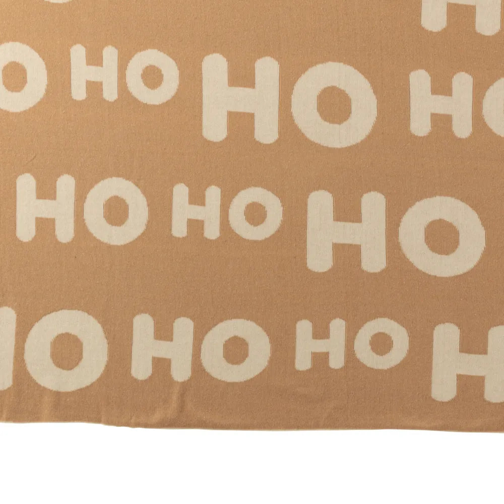 J-Line – Hohoho-Decke Weihnachtsrot/Weiß 130×170 cm – Kuscheldecke Weihnachten