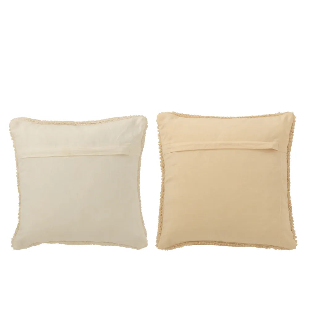 J-Line – Kissen HohohoWeiß/Beige