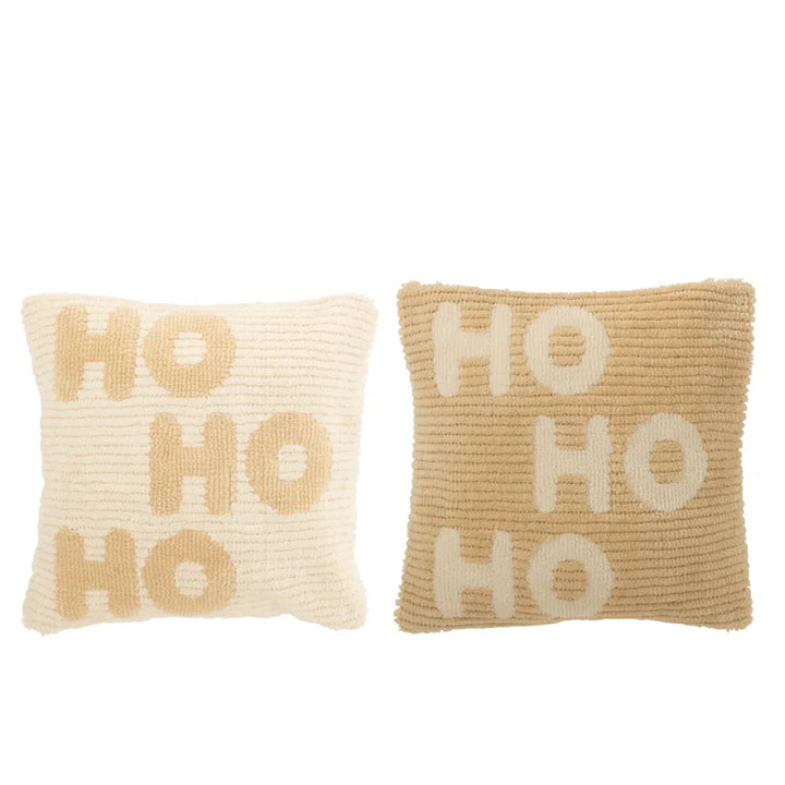 J-Line – Kissen HohohoWeiß/Beige