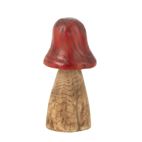 J-Line – Holz Pilz mit rotem Glockenhut Mega