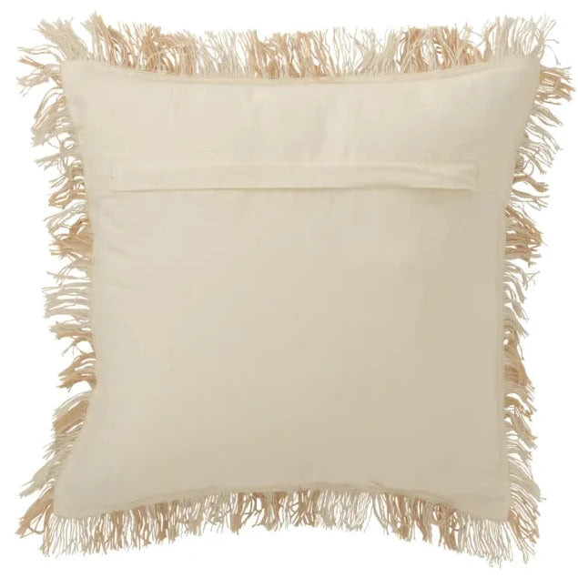Kariertes Kissen Weiß/Beige, 45×45 cm – Alsaba