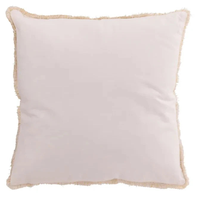 J-Line - Kissen mit Schneeflocke Weiß/Beige 45×45 cm – Winterkissen mit Motiv