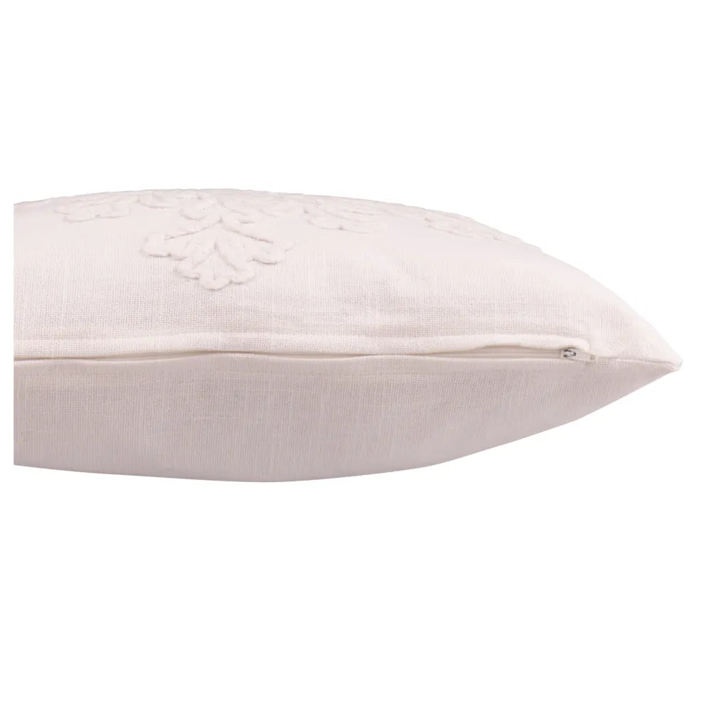 J-Line – Kissen mit Schneeflocke Weiß