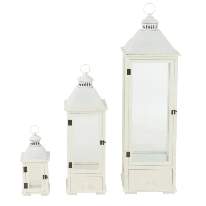 J-Line – Laterne Weiß im Landhausstil