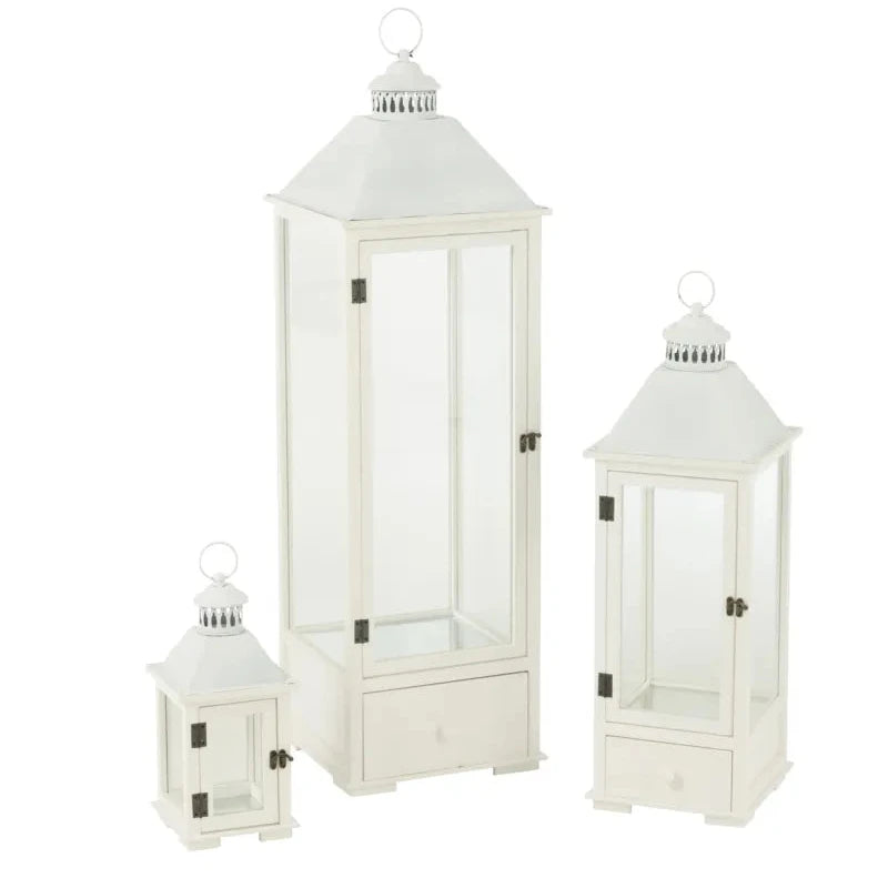 J-Line – Laterne Weiß im Landhausstil