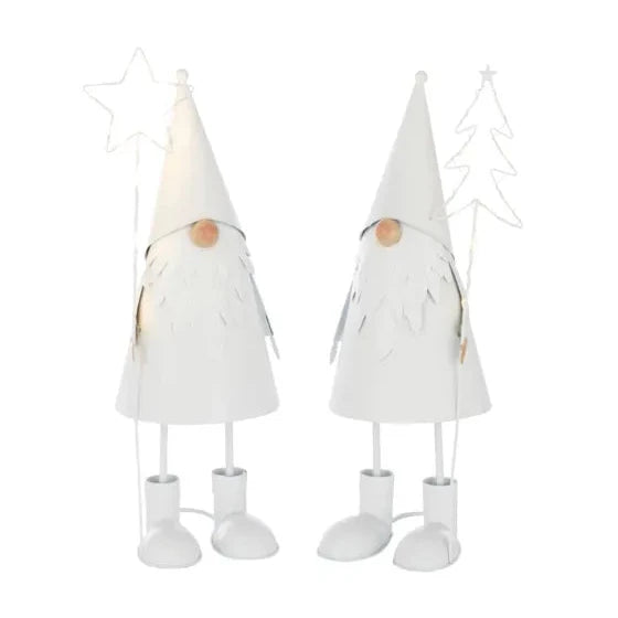 J-Line – Weihnachtsmann mit LED-Stern oder Baum Weiß