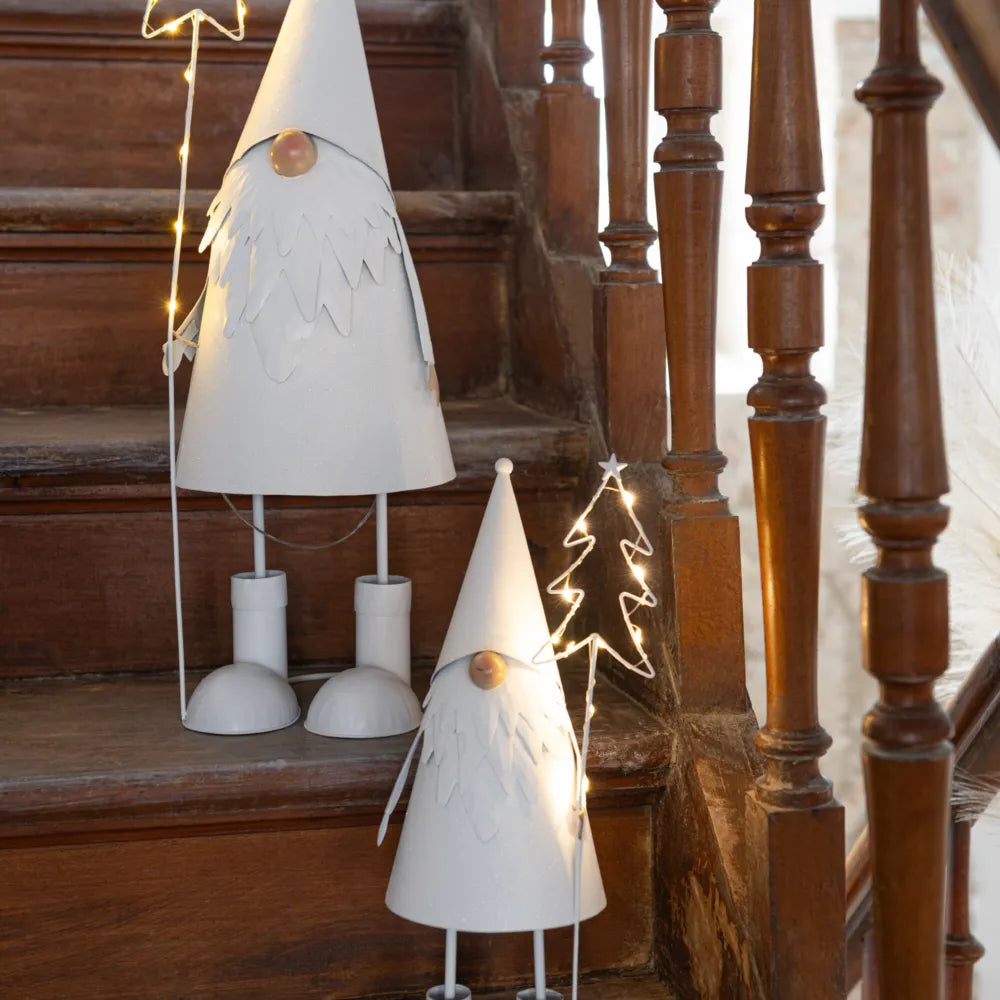 J-Line – Weihnachtsmann mit LED-Stern oder Baum Weiß