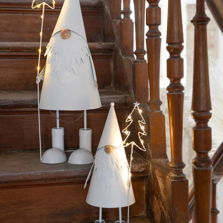 J-Line – Weihnachtsmann mit LED-Stern oder Baum Weiß