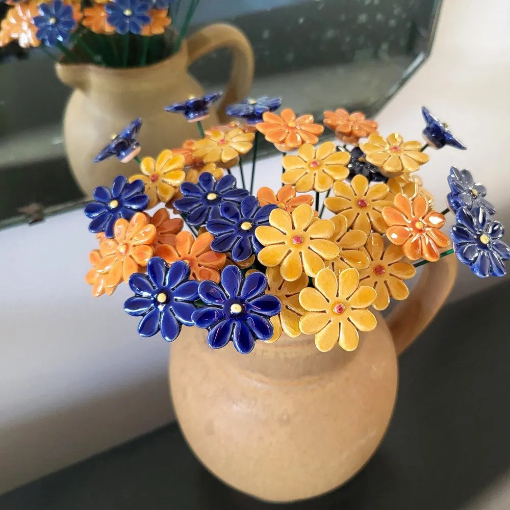 Department-M - Gänseblümchen aus Keramik Mini Gelb