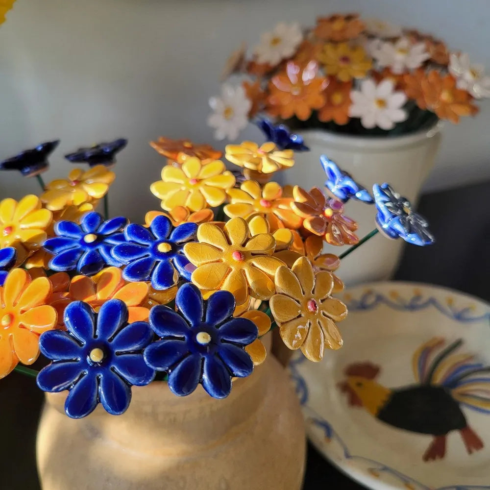 Department-M - Gänseblümchen aus Keramik Mini Gelb