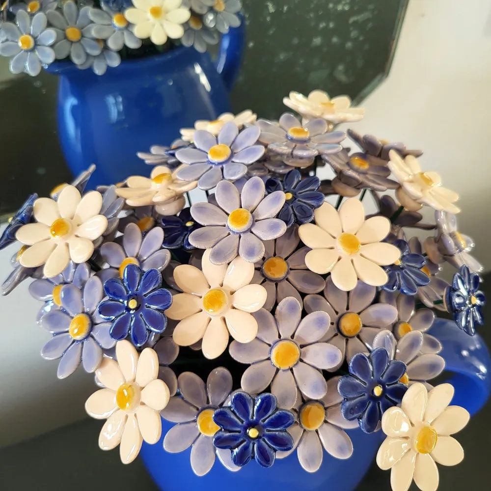 Department-M - Gänseblümchen Blume Keramik klein weiß