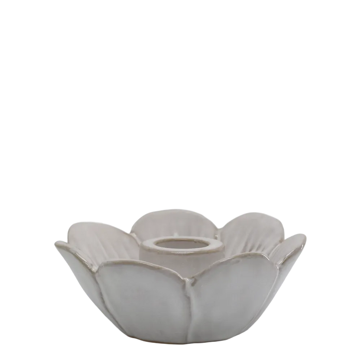 Chic Antique - Kerzenhalter Blüte aus Steingut