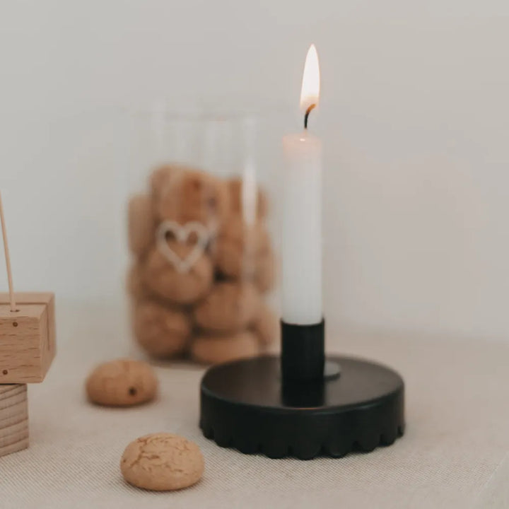 Eulenschnitt - Kerzenhalter Mini Welle