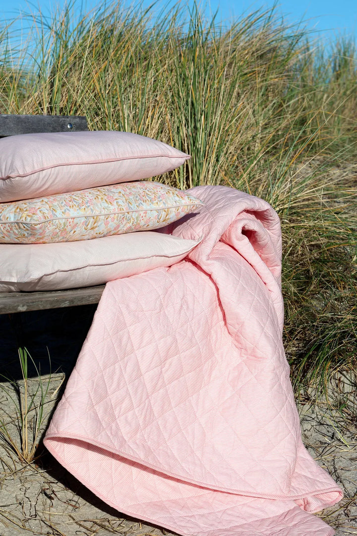 Chic Antique - Kissenhülle Baumwolle rosa und weiss