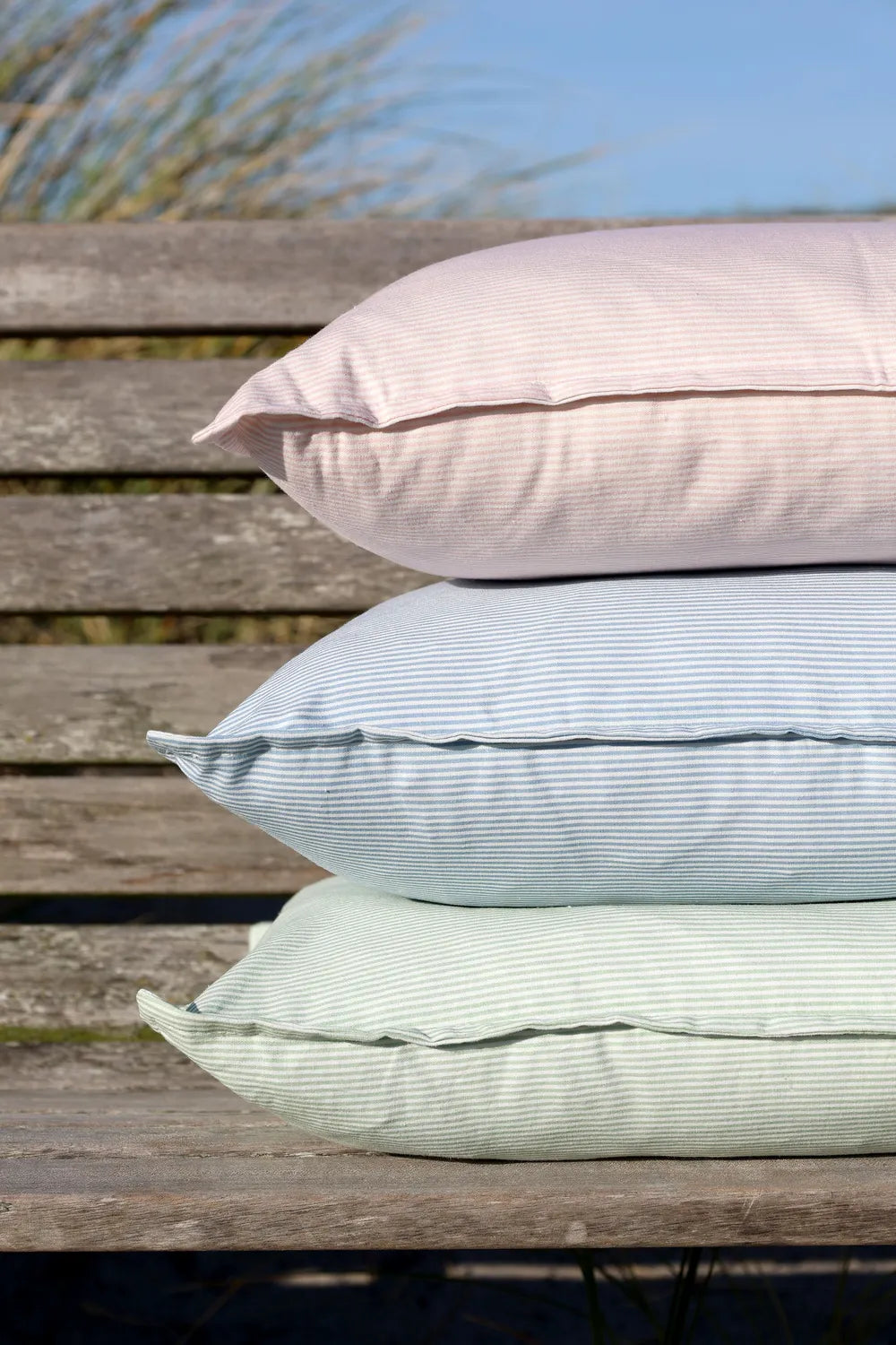 Chic Antique - Kissenhülle Baumwolle rosa und weiss