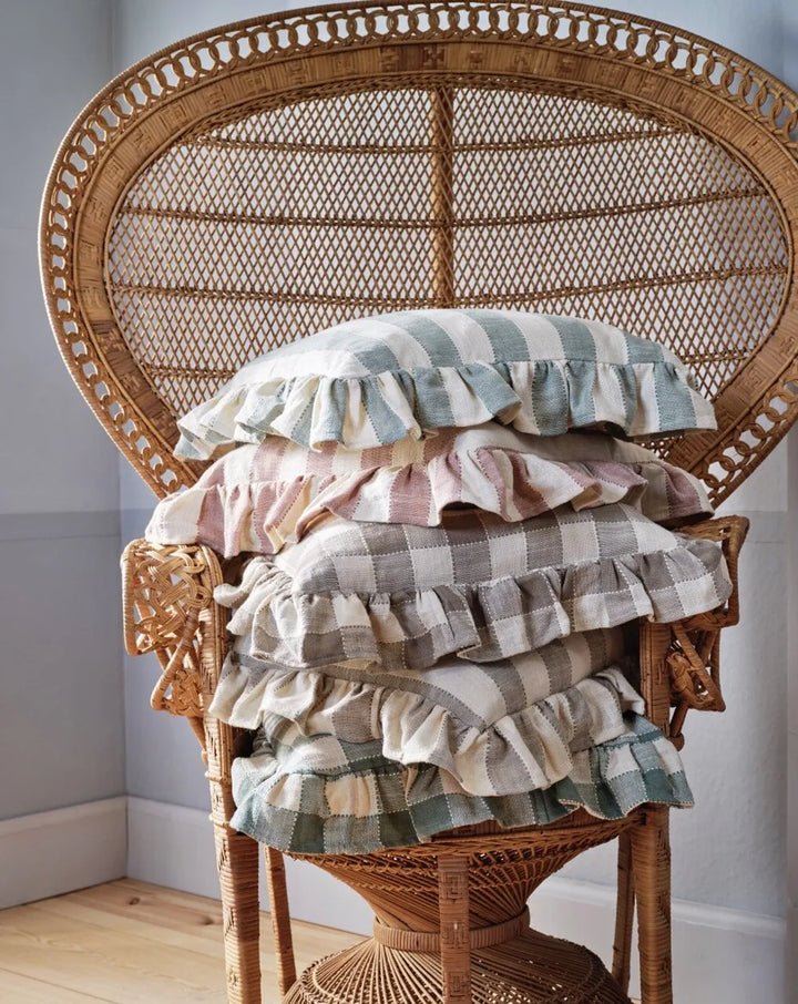 Strömshaga - Kissenhülle Ida Streifen Beige Weiss