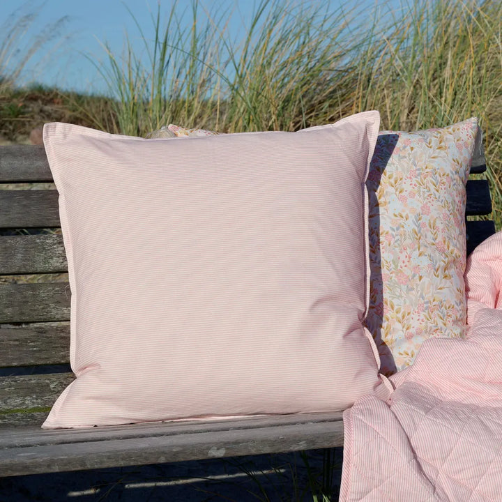 Chic Antique - Kissenhülle Baumwolle Rosa und Weiß