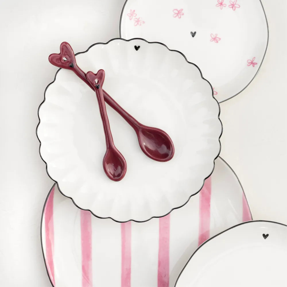 Bastion Collections - Kleiner Teller mit Blumen und Herz