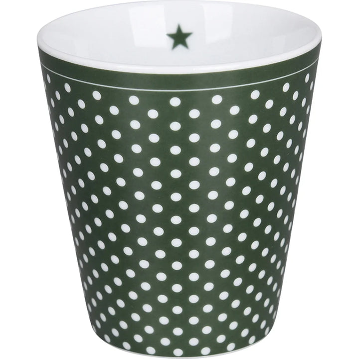 Krasilnikoff - Becher Micro Dots Olive Green
