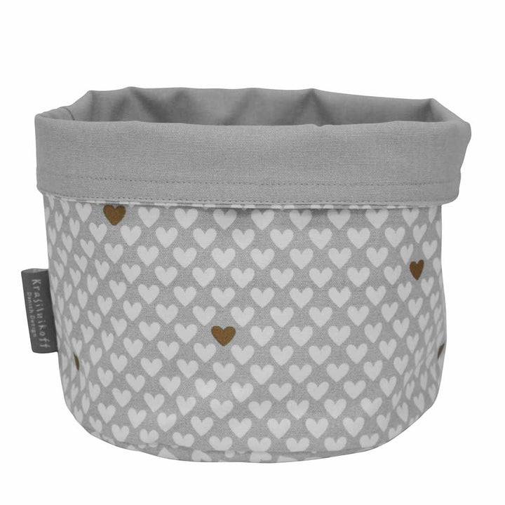 Krasilnikoff - Brotkorb Happy Hearts Grey