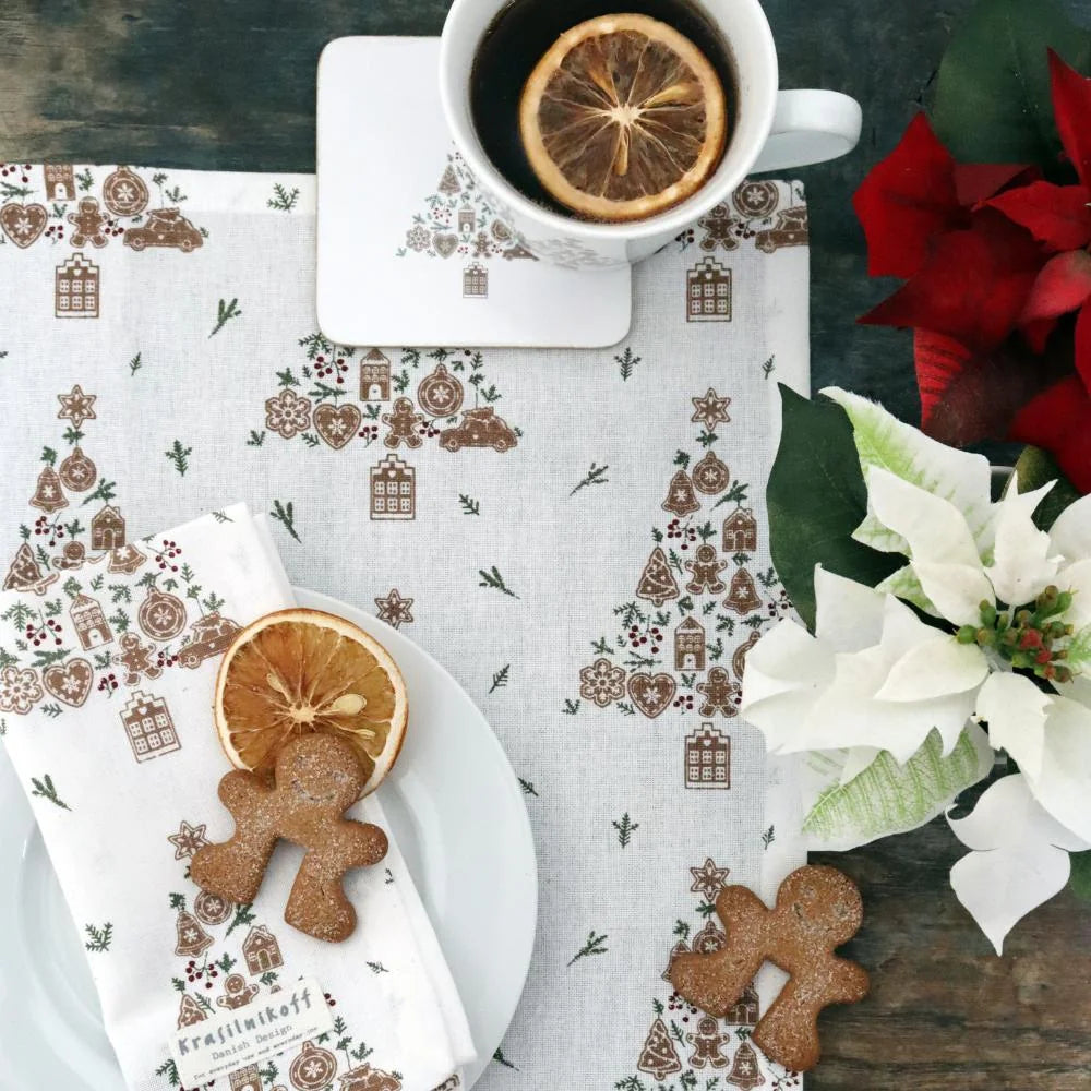 Krasilnikoff - Ofenhandschuh Christmas Tree Gingerbread Allover