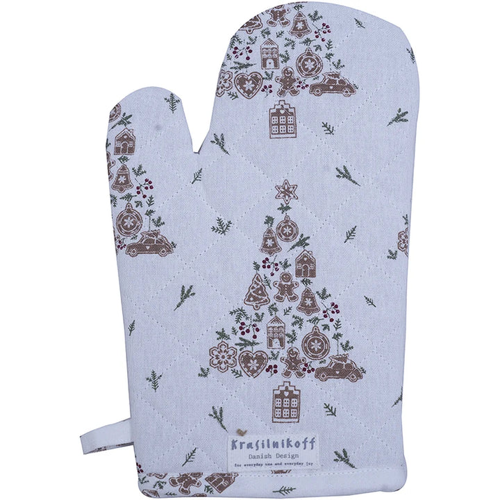 Krasilnikoff - Ofenhandschuh Christmas Tree Gingerbread Allover