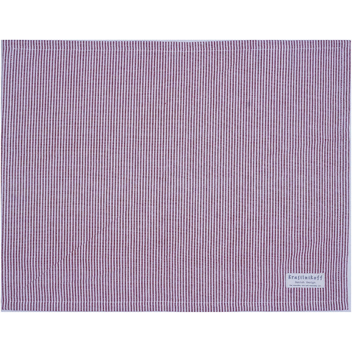 Krasilnikoff - Platzset Thin Stripes Scarlet Red