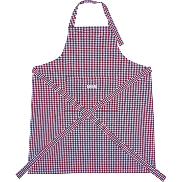 Krasilnikoff - Kochschürze Medium Check Scarlet Red