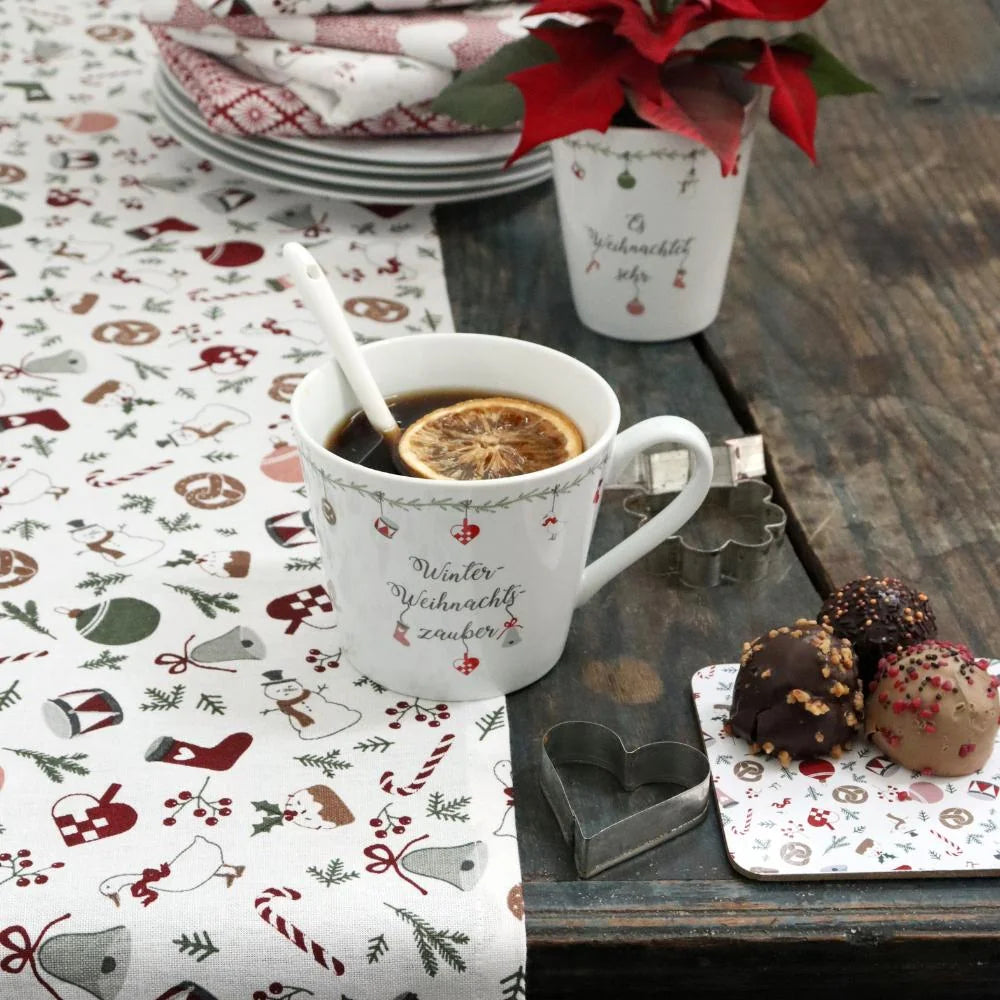Tischläufer Christmas Allover – fröhliche Feiertage – Alsaba