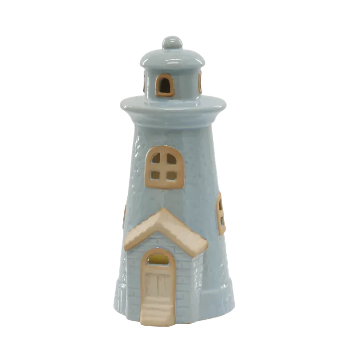 Chic Antique - LED Leuchtturm Keramik Sky Blue