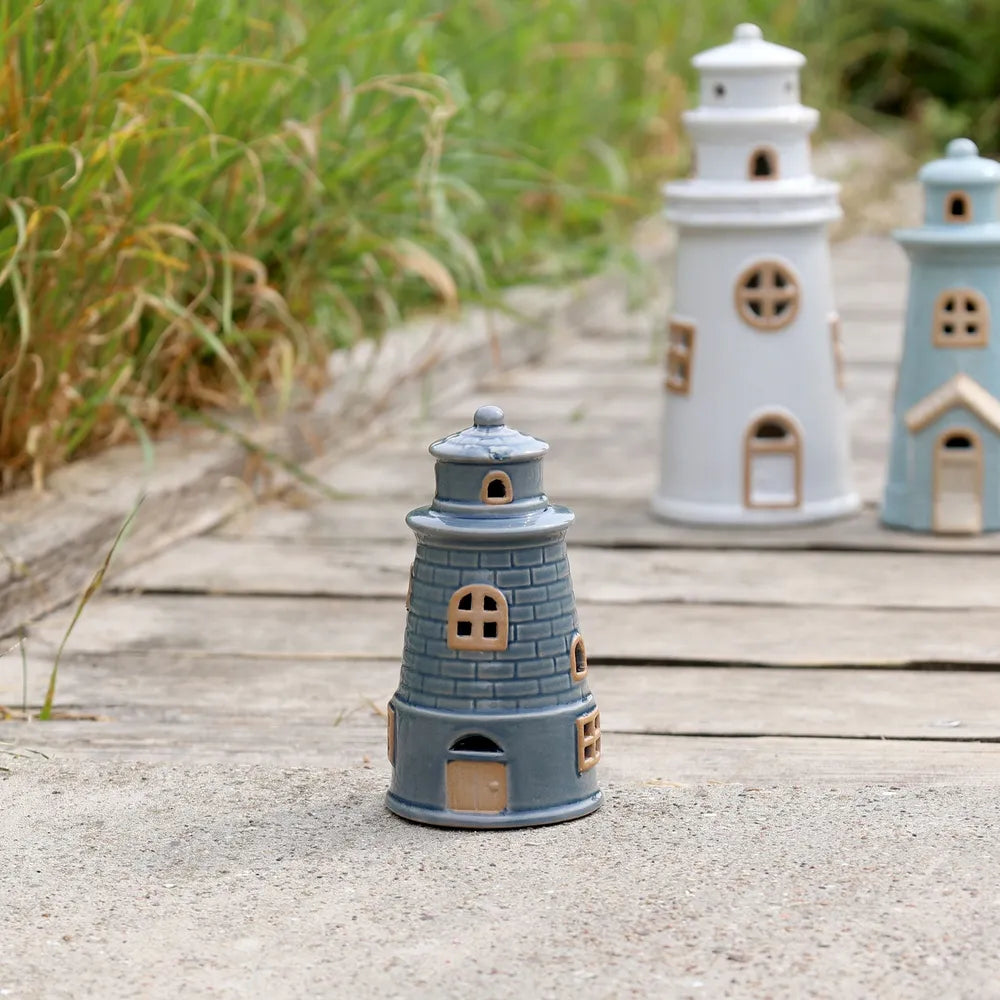 Chic Antique - Keramik Leuchtturm Ocean mit LED