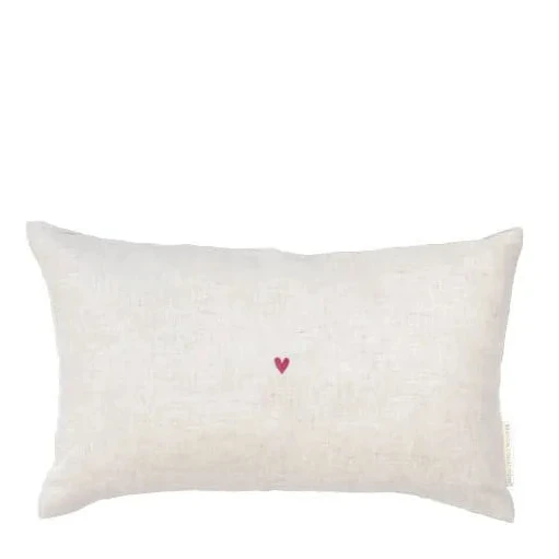 Bastion Collections - Rechteckiges Kissen mit kleinem Herz 30 x 50 cm