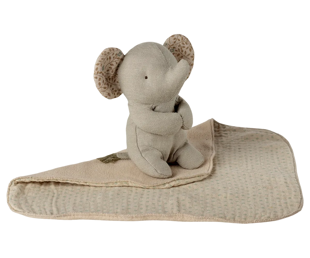 Maileg - Lullaby Friends Elefant Mini Eisengrau