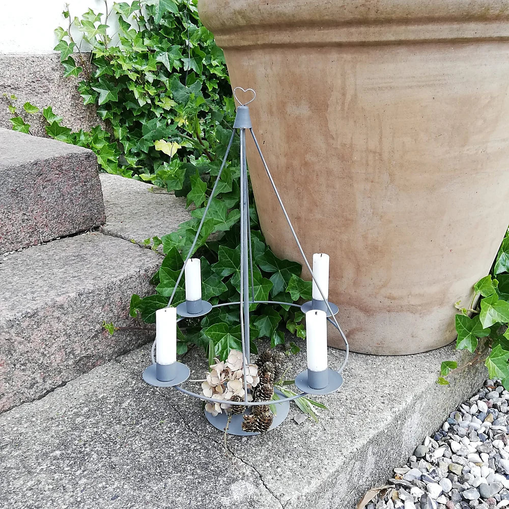 Madleys - Adventskerzenhalter für Stabkerzen Zink groß