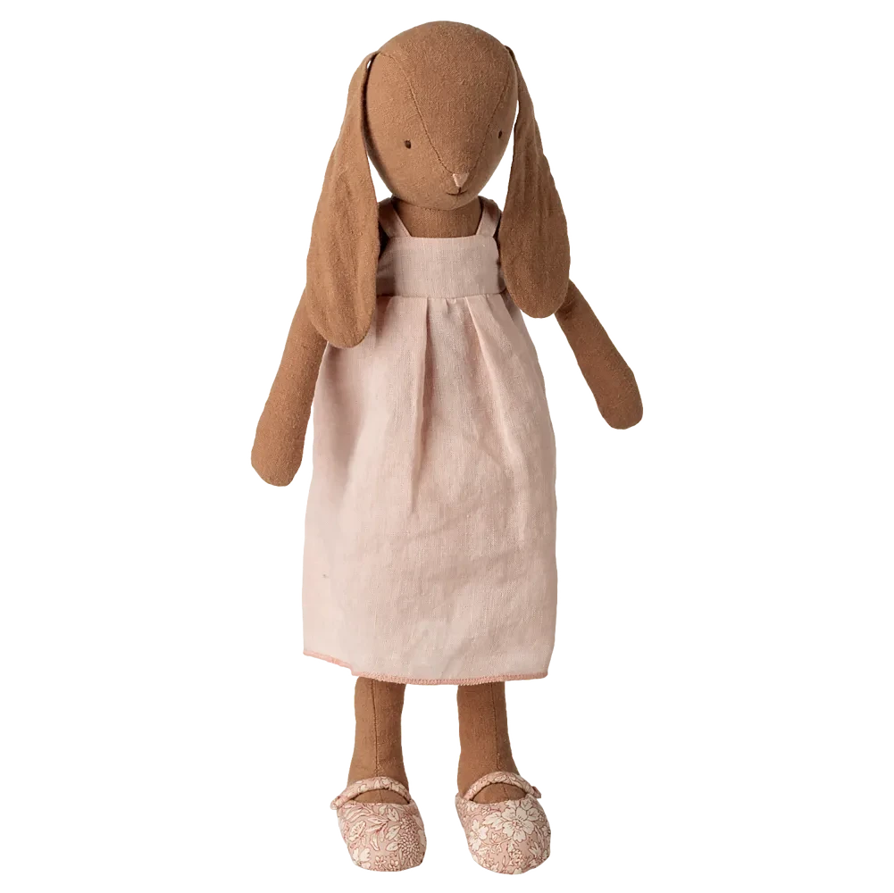 Maileg - Hase Bunny Größe 3 Schokoladenbraun Kleid und Schuhe