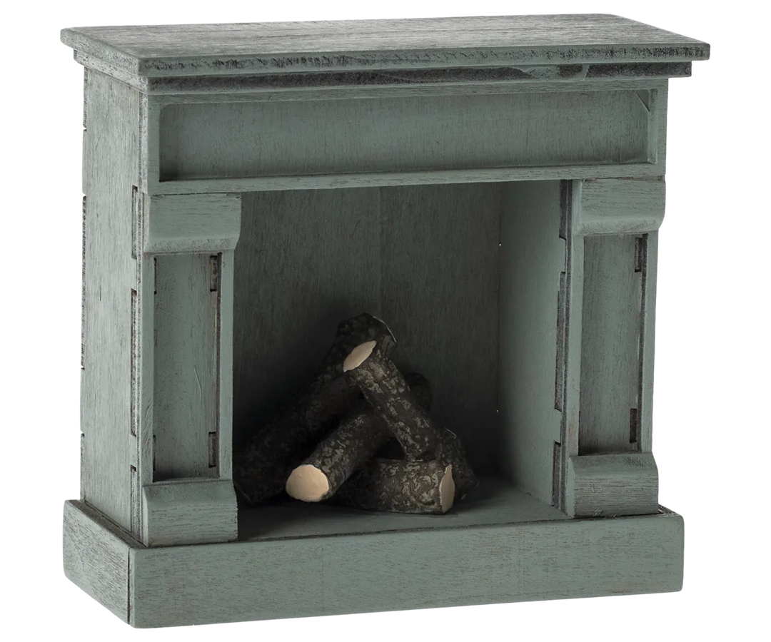 Maileg - Kamin Maus Blau