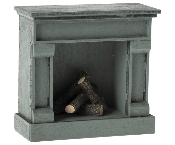 Maileg - Kamin Maus Blau