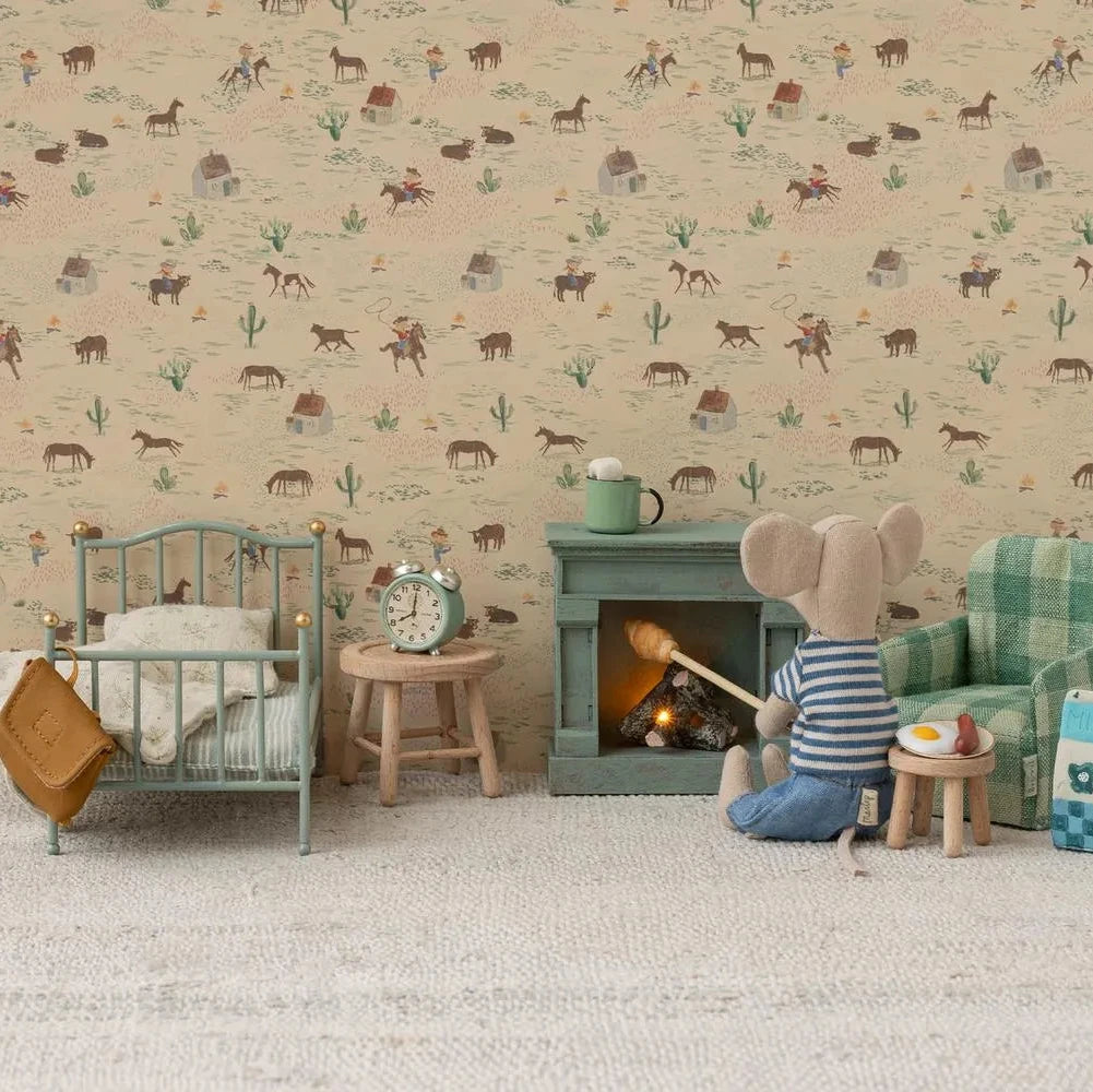 Maileg - Kamin Maus Blau