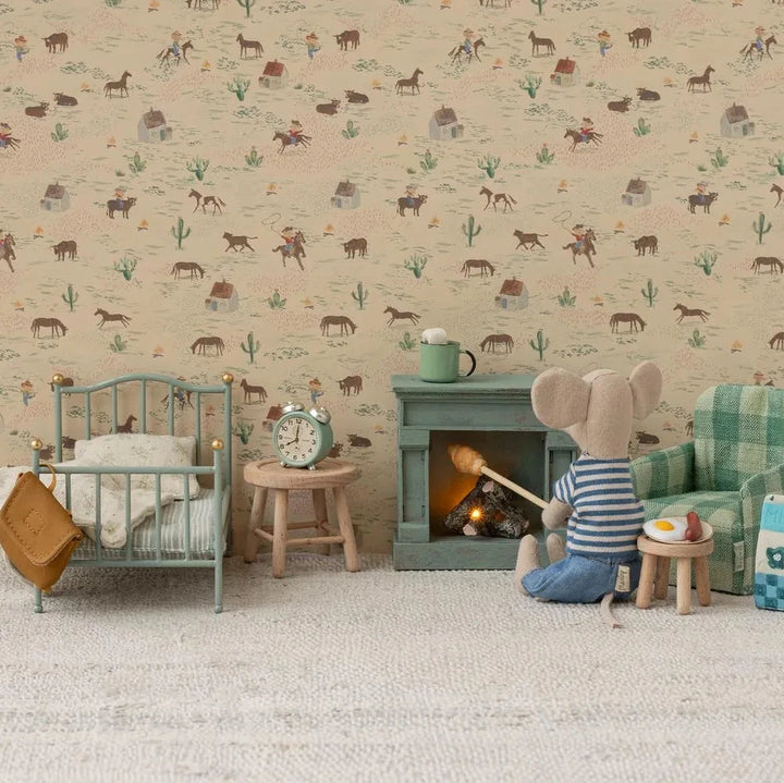 Maileg - Kamin Maus Blau